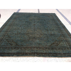 Blue Green Silky Wool Rug