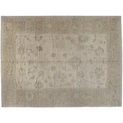 Turkish Floral Oushak Rug