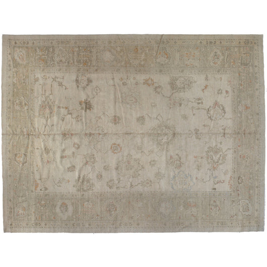 Turkish Floral Oushak Rug
