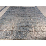 Light Blue Grid Rug