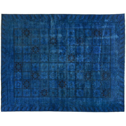 Royal Blue Silky Wool Rug