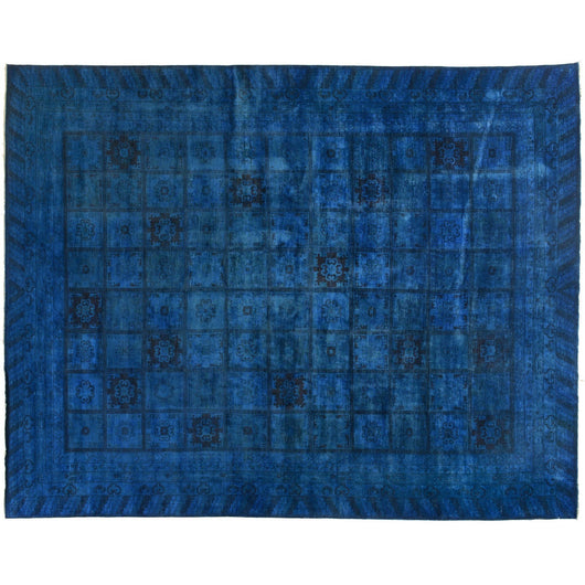 Royal Blue Silky Wool Rug