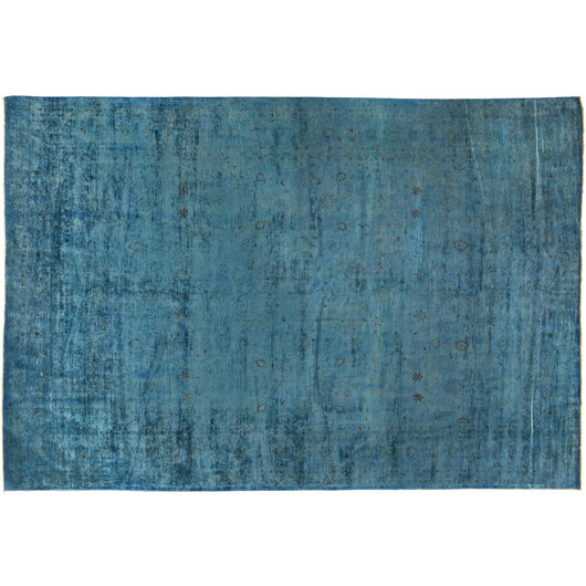Teal Silky Wool Rug