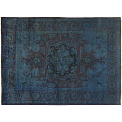 Blue Silky Wool Rug
