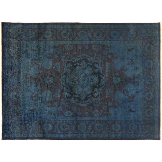Blue Silky Wool Rug