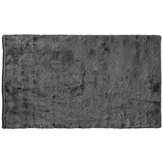 Grey Velvety Shag Rug