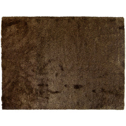 Brown Velvety Shag Rug