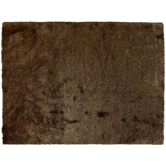 Brown Velvety Shag Rug