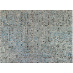 Light Blue Grid Rug