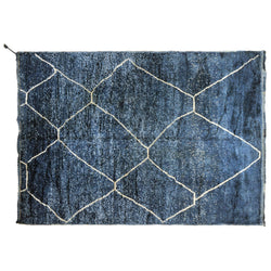 Vintage Denim Blue Moroccan Rug