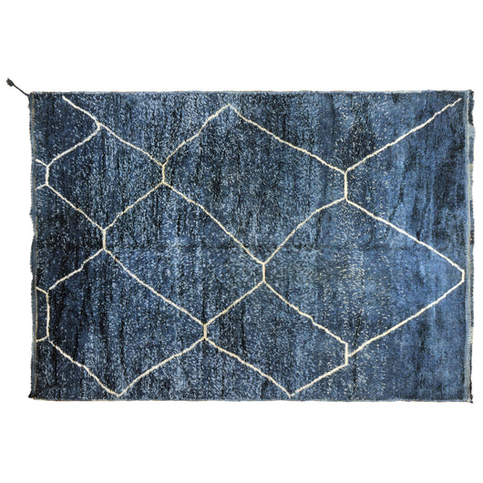Vintage Denim Blue Moroccan Rug