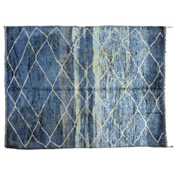 Vintage Blue Ombre Moroccan Rug