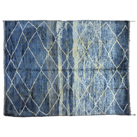 Vintage Blue Ombre Moroccan Rug