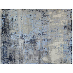 Blue and Gray Abstract Rug