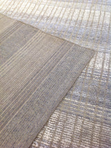 Beige and Steel Blue Contemporary Area Rug