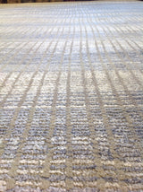 Beige and Steel Blue Contemporary Area Rug
