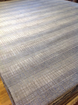 Beige and Steel Lines Area Rug