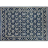 Traditional Tabriz Design Rug in Blue and Beige