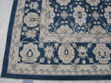 Traditional Tabriz Design Rug in Blue and Beige