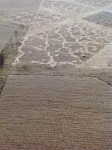 Art Deco Style Area Rug in Black, Taupe and Silver