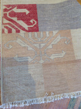 Transitional Pakistani Multi-Color Blocks Rug