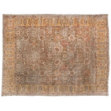 Gold and Brown Traditional Pakistani Area Rug
