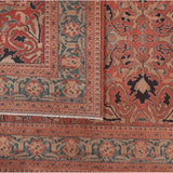 Red and Teal Rug in Traditional Pakistani Design