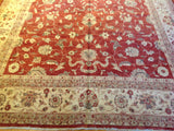Red and Beige Traditional Pakistani Wool Rug