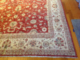 Red and Beige Traditional Pakistani Wool Rug