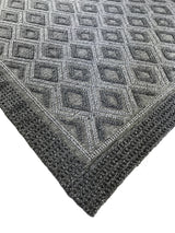 Braided Rug with Diamond Design