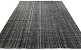 Tufted Grey Area Rug with Garnet and Gold