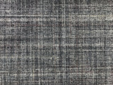 Tufted Grey Area Rug with Garnet and Gold