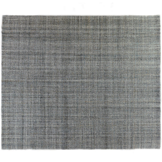 Tufted Grey Area Rug with Garnet and Gold