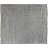 Ivory and Turquoise Transitional Wool Rug