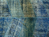 Patchwork Blue Overdyed Rug