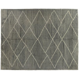 Silver Diamonds Moroccan Design Rug