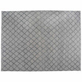 Grey Diamonds High Low Area Rug