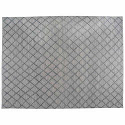 Grey Diamonds High Low Area Rug