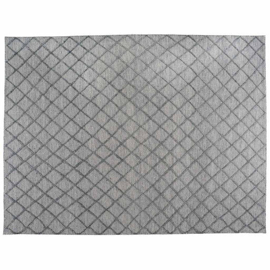 Grey Diamonds High Low Area Rug