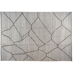 Beige and Charcoal Moroccan Design Rug