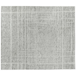 Ivory and Charcoal Geometric Design Area Rug