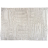 Ivory Geometric Cut and Loop Area Rug