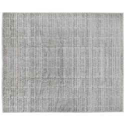 Charcoal and Ivory Squares Area Rug