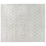 Silver Geometric Design Area Rug