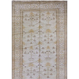 Beige and Gold Floral Runner
