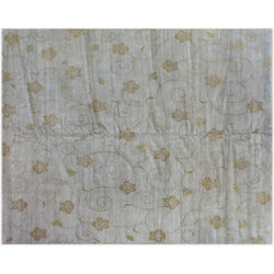Gold Floral Tibetan Rug