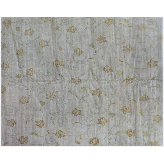 Gold Floral Tibetan Rug