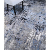 Blue and Gray Abstract Rug