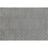Silver Circles Loop and Cut Rug