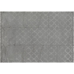 Silver Circles Loop and Cut Rug